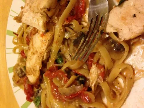 Ein-Topf-Pasta-Gericht