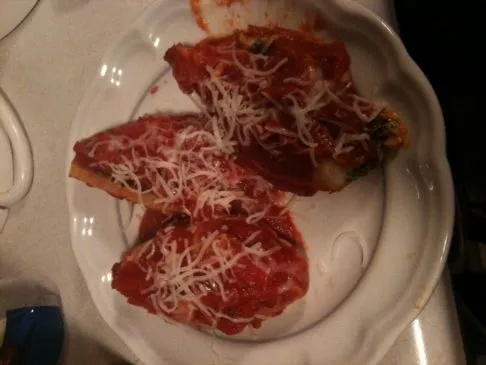 Fettarme Spinat gefüllte Muscheln