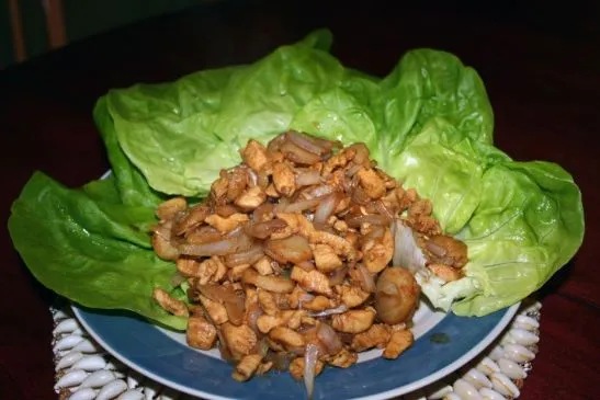 Hühnchen-Lettuce-Wraps (Dukan & Low Carb Freundlich)