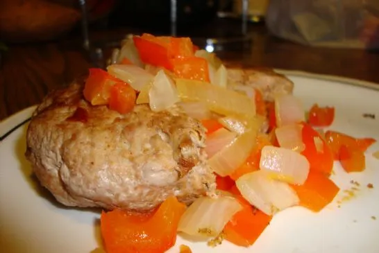Squeaky Gourmet - Mexikanische Burger mit Zwiebeln und Paprika