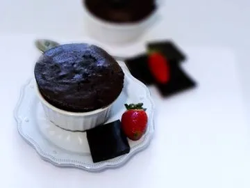 Schokoladen-Soufflé - Nach