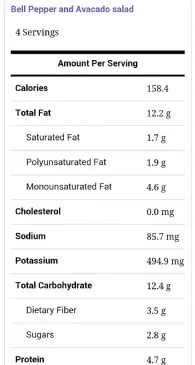 Paprika-Avocado-Salat