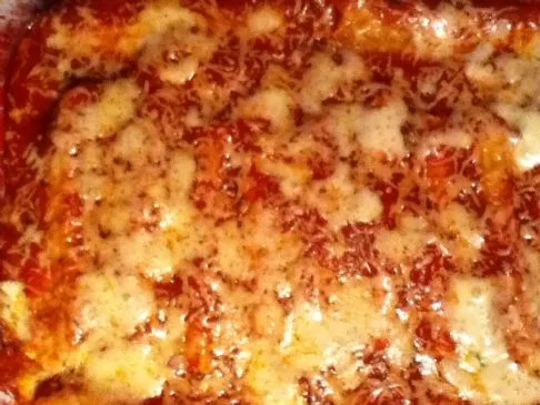 "Wurst und Paprika" Gebackenes Manicotti