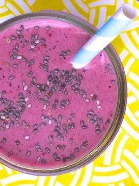 Bananen-Himbeer-Chia-Smoothie